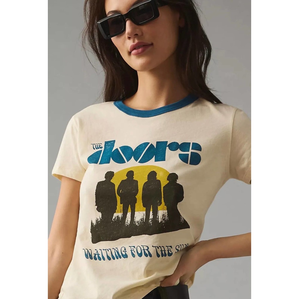 Anthropologie The Doors Ringer Tee By Letluv Band Tee